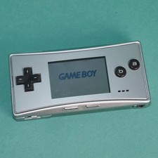 Nintendo Game Boy micro Silver Handheld System New Battery, Working Order