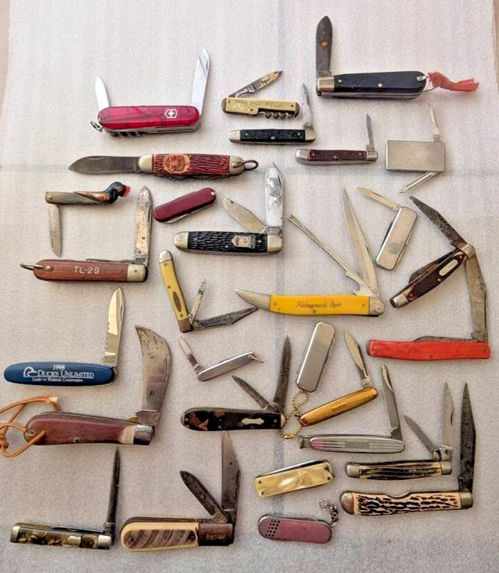 Vintage estate pocket knife lot