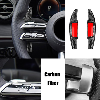 Black Carbon Fiber Car Steering Wheel Paddle Shifter For Mercedes Benz E S E260