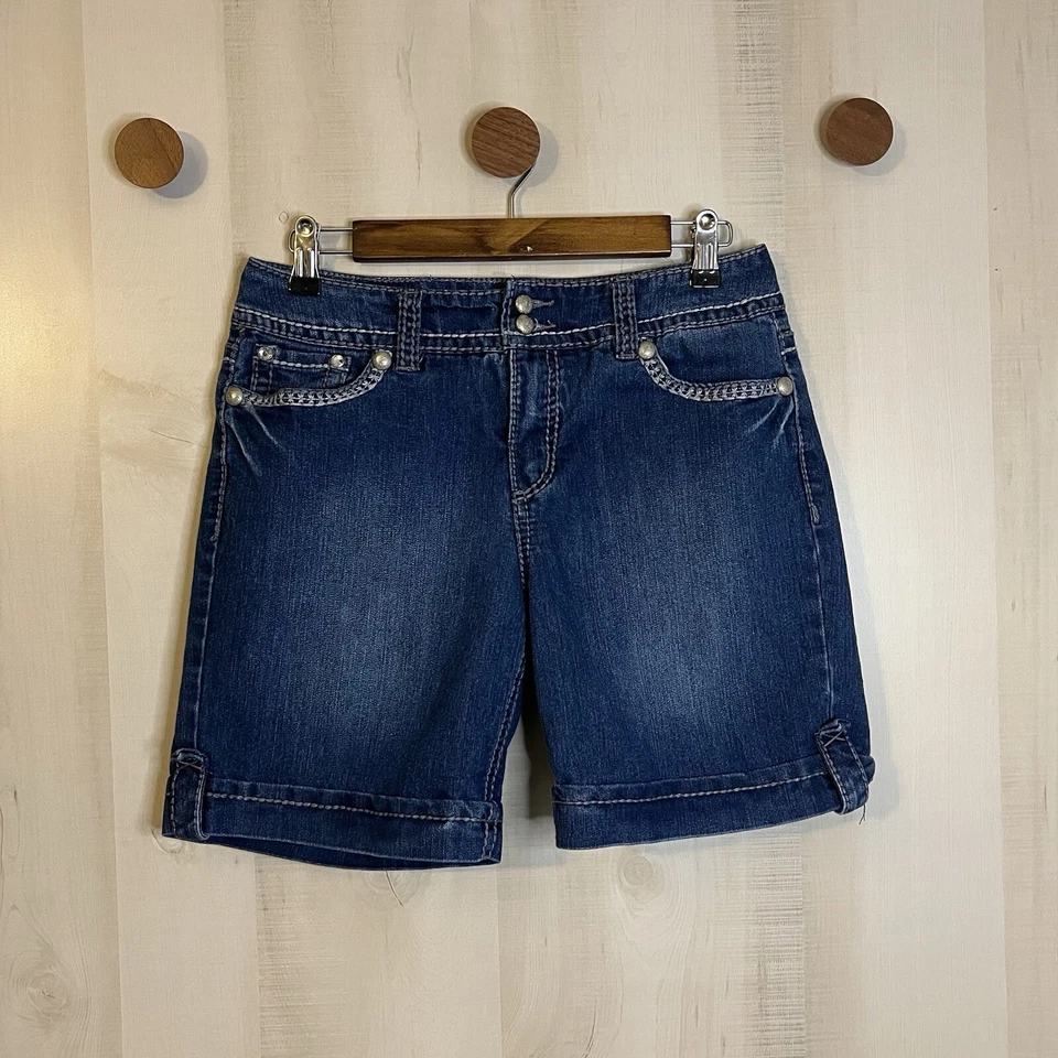 Женские шорты Code Bleu Annette размер 6/27 размер 28 с блестящими манжетами - Изображение 2 из 4