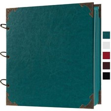 12 x 12 Inch Large Leather Hardcover 80 Pages DIY Scrapbook Photo Album Blank...