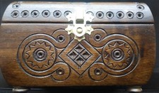 Antique NEW Wooden Storage Box 4.2in x 6.2in x 3.8in