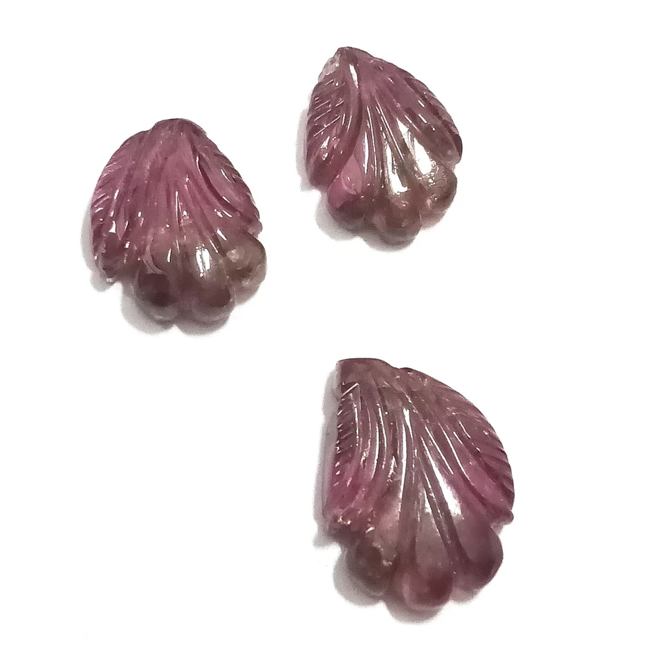 Handcarved Rubelite Tourmaline Set,Rubelite,12.01 Cttw,Hand Carved Gemstone - Image 4 of 4