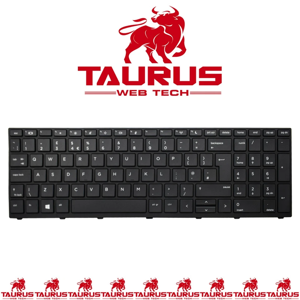 HP PROBOOK NeW Series G5 450 455 470 BLACK Frame Rep Laptop KEYBOARD UK FREE P&P - Image 2 of 3