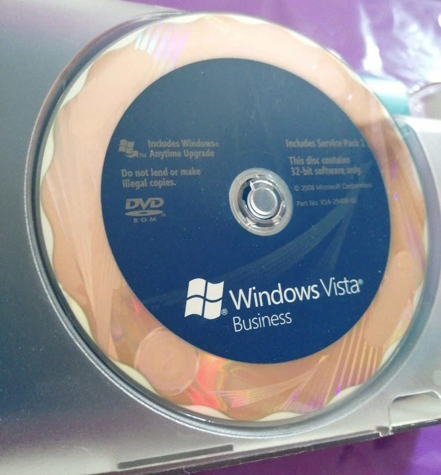 MICROSOFT WINDOWS VISTA BUSINESS VERSIÓN COMPLETA MINORISTA CLAVE DE PRODUCTO 32 BITS GENUINO Foto 4 de 4