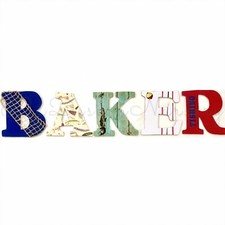 Fishing Themed Wooden Nursery Letters - Custom Signs For Fishing Nursery Kids