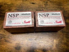 NSP Medium LOT of 2- 2 Lb blocks 4lbs total. Sulfur-free brown sculpting clay X2