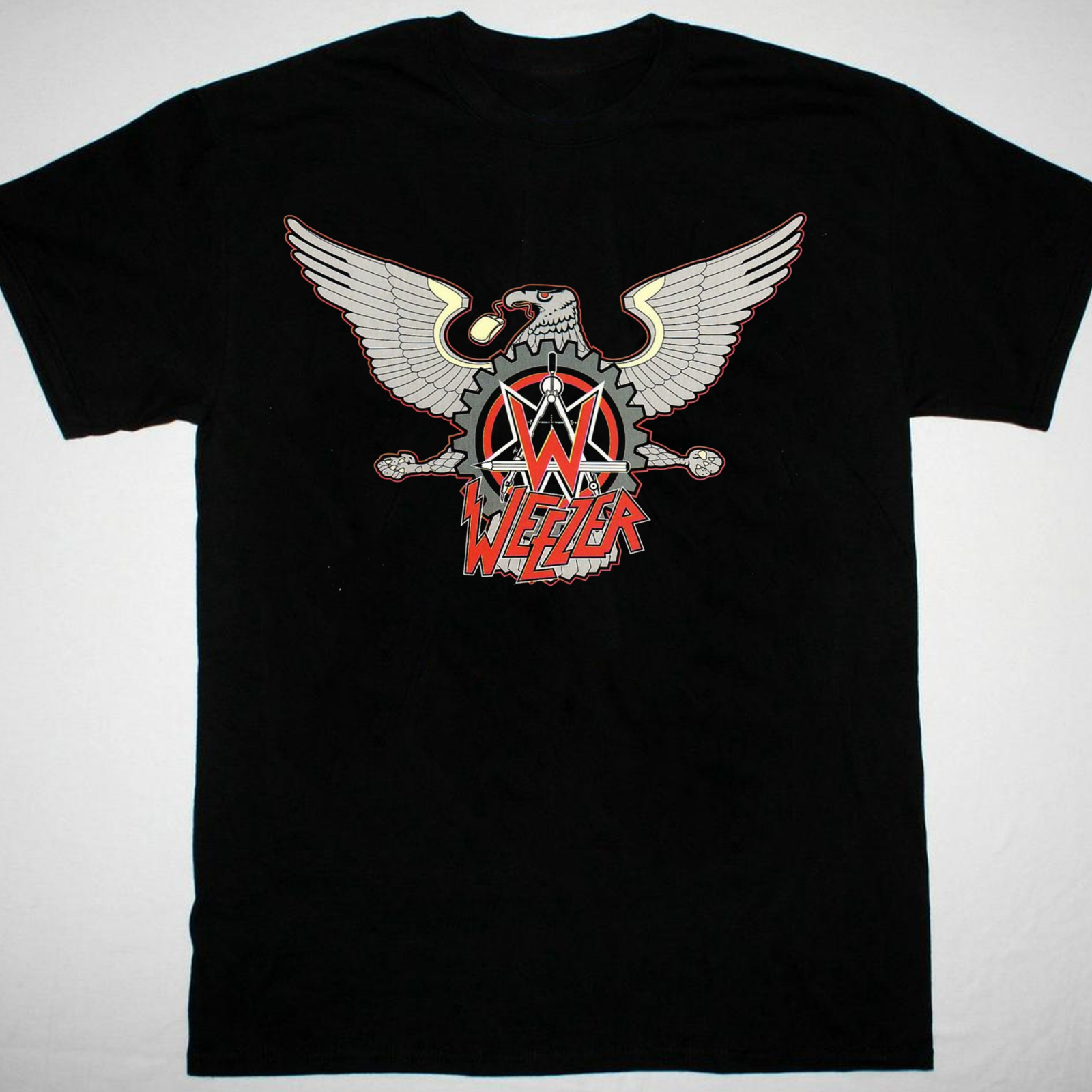 vtg Weezer band logo T-shirt black Unisex Tee All Sizes S to 5XL JJ4775