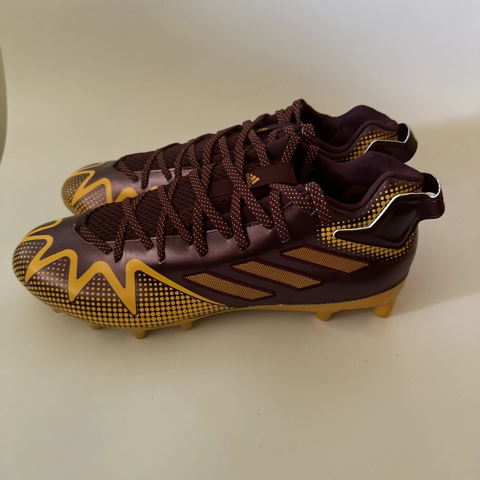 adidas Freak 22 Men's 12.5 ASU/Commanders Maroon/Gold PE Football Cleats HP8771 - Image 3 of 4