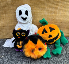 Ty Beanie Babies Balls & Clip Halloween Bundle Sheets Pumpkin Whodini Fangs