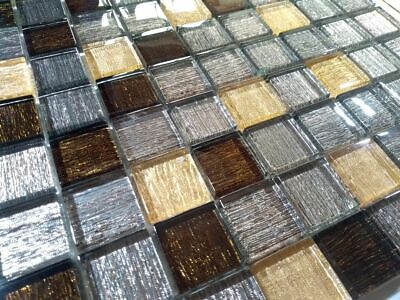 Clearance Silver Grey Bronze Gold Glass, Iridescent Glass Tile Clearance
