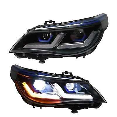 Paar Für BWM 5 Serie E60 E61 LED DRL Scheinwerfer Doppellinse Projektor Upgrade