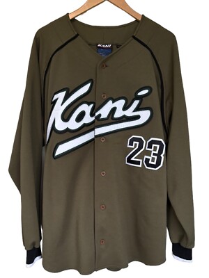 Vtg Karl Kani Endurance Hunter Green XL Long Sleeve Jersey | eBay