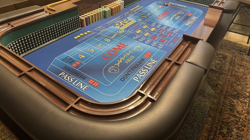 8’ Craps Table with Custom Felt eBay