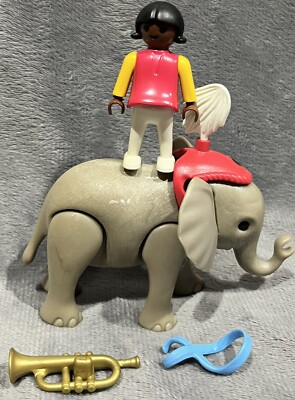 RETIRED Vintage Playmobil Romani Circus Elephant Girl Acrobat Clowns Trumpet