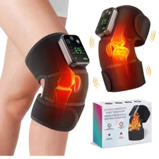 Electric Heating Vibration Knee Joint Pad Wrap Brace Massage Therapy Massager