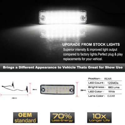 24V Trailer LED License Number Plate Lights - Brake Lamp and License Plate Lights