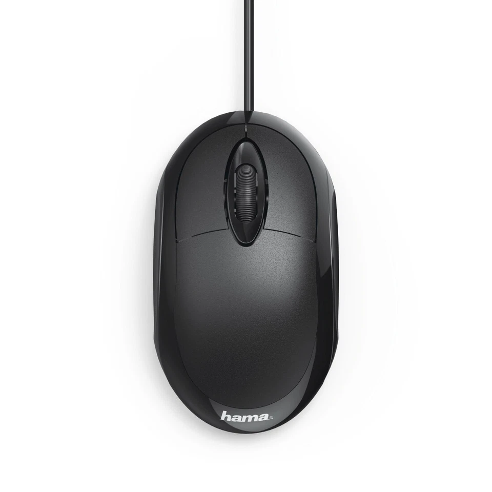 Hama MC100 Wired USB Mouse/PC/MAC/Travel/Compact/Small/3 Button/Black - Image 2 of 3