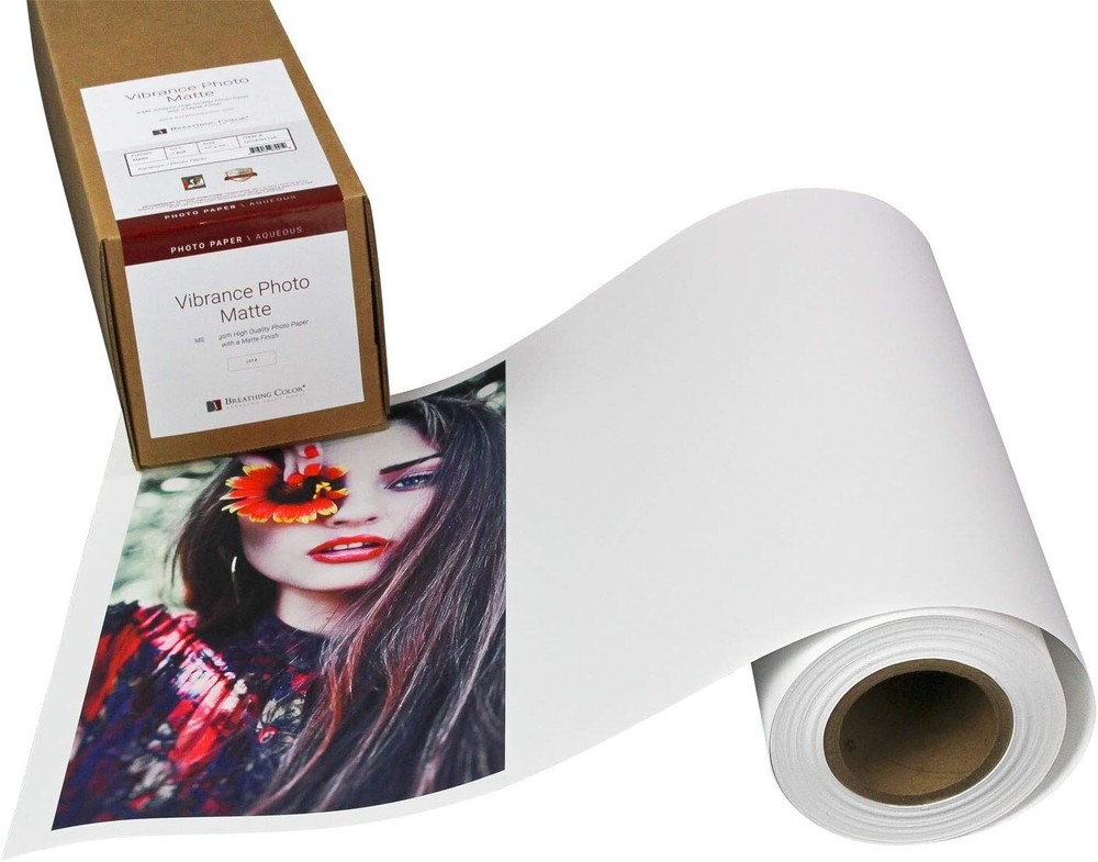 Vibrance Matte Photo Printer Paper Matte Finish 17" x 100' Roll VIBMAT17100