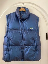 Super Nice Brand New American Vintage Oversize Shiny Waistcoat In Blue In Xs/s