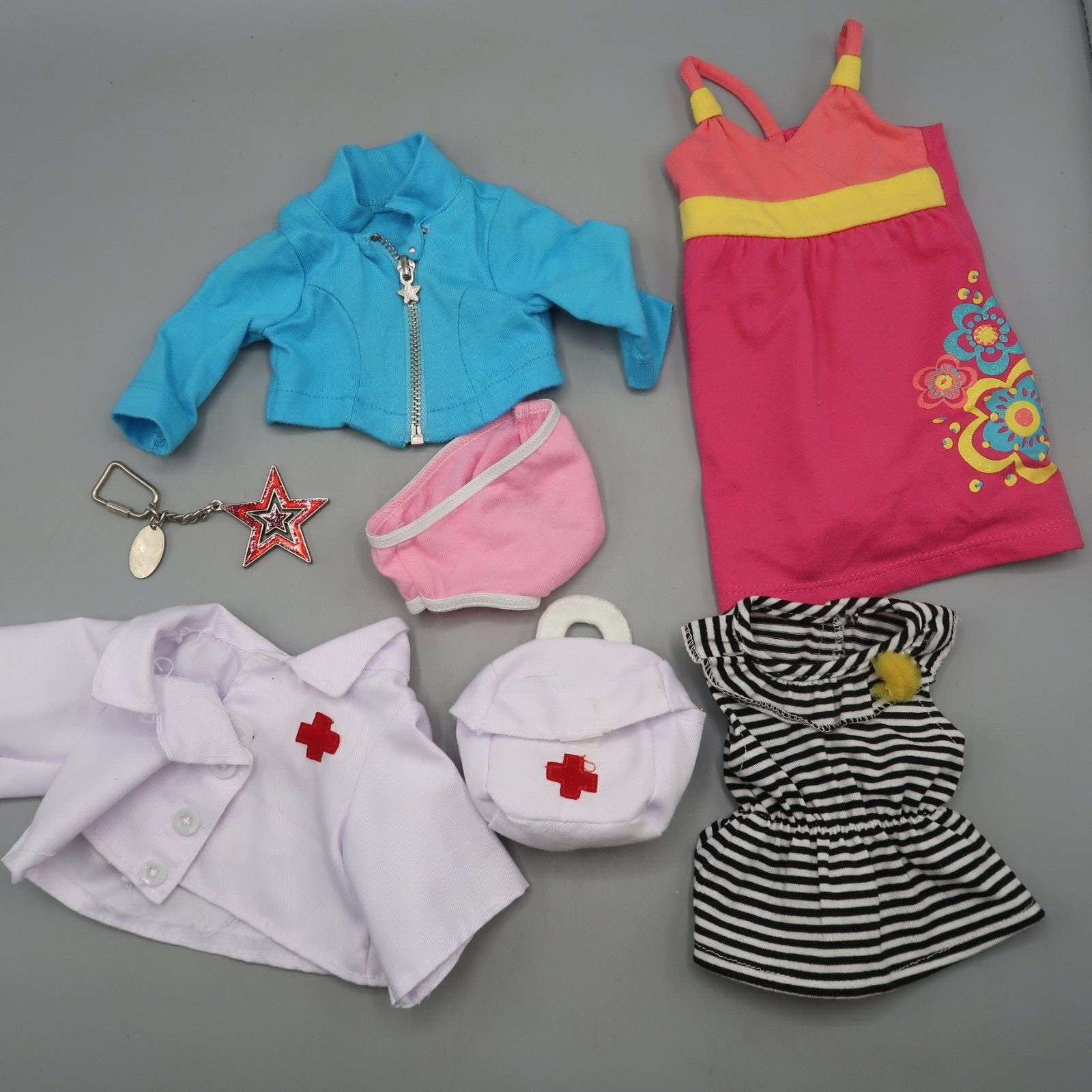 Lot For American Girl Our Generation Dress Nurse Blue Coat