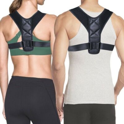 For Mens Womens Adjustable Posture Corrector Back Support Shoulder Brace Belt