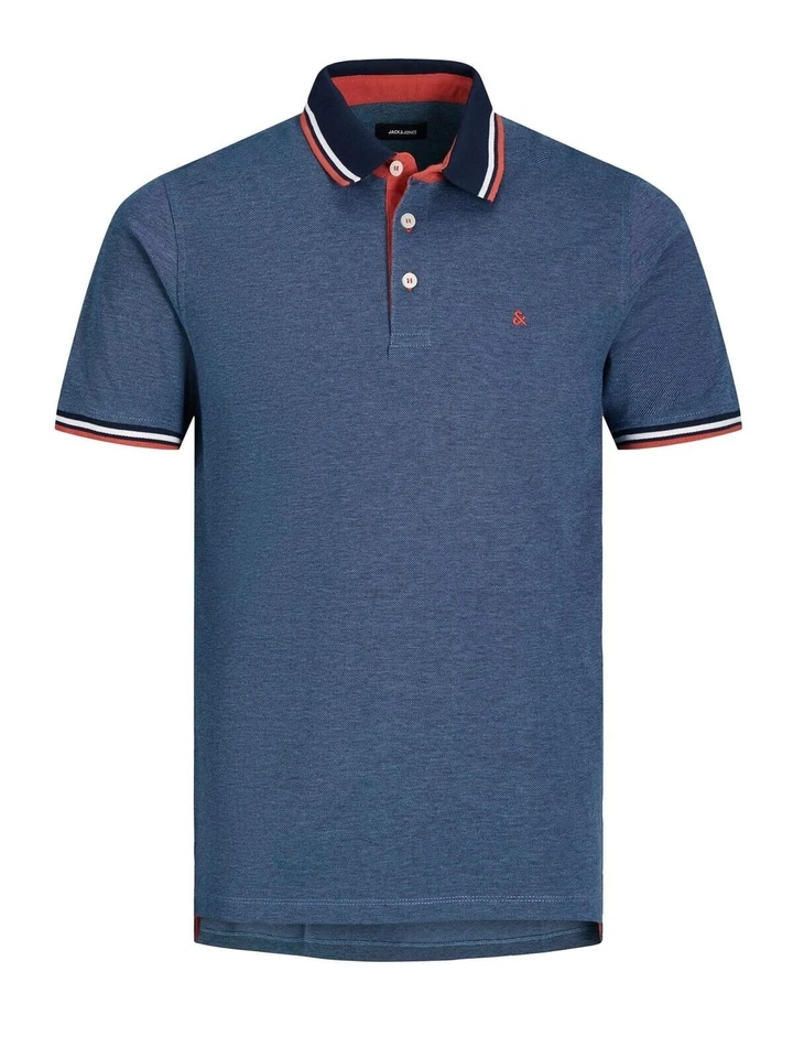 Jack&Jones Talla Grande Hombre Algodón Piqué Polo en US2XL-US5XL, 7 Colores - Imagen 3 de 4