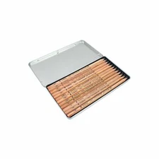 12pcs Wooden Precision Graphite Pencil Drawing Kit in Portable Tin Storage Box