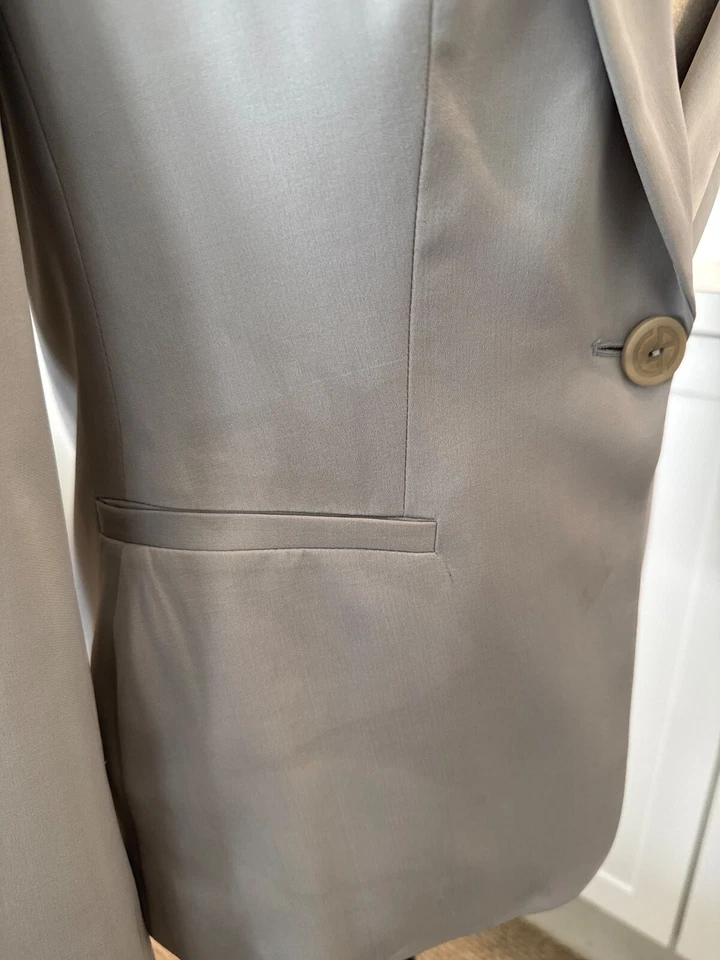 Pantalón de seda para mujer GIORGIO ARMANI talla 6/eu42 mezcla de lana seda pierna ancha nuevo Foto 3 de 4