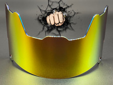 Orange Burst Chrome mirror Full Size Helmet Visor Replica/Speed/Flex Compatible