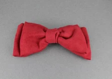 Dark Red barrette big Bow faux suede fabric hair clip accessory alligator clip