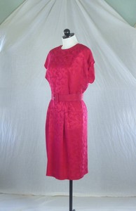 hot pink silk dress