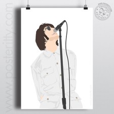 LIAM GALLAGHER Oasis Knebworth 1996 Live Minimalist Poster Posteritty Art print