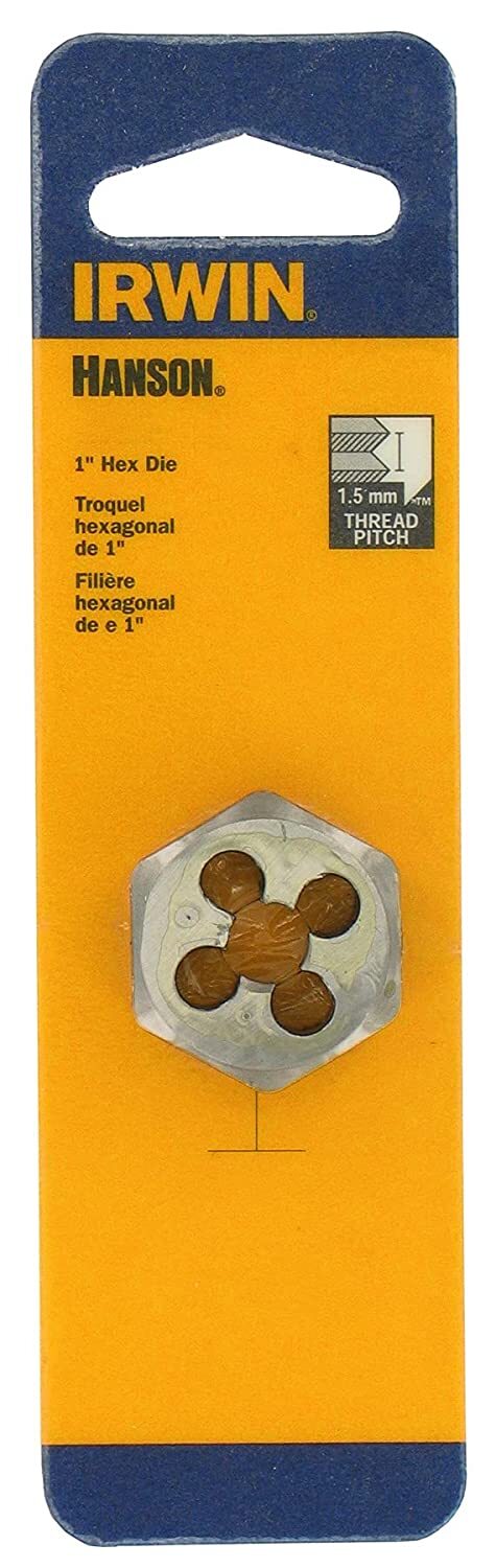 Irwin 9740 Die - 10-1.50mm 1" Hex Threading Die, Genuine OEM Replacement Part (Pack Of 3)