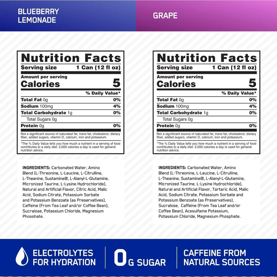 Optimum Nutrition Amino Energy газированный увлажняющий напиток электролиты кофеин... - Изображение 4 из 4