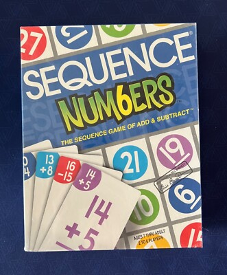 sequence num6ers numbers math add subtract jax 2008 board game sealed nib
