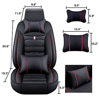 Front Car Seat Covers Light Beige Leatherette For Lexus GX 460