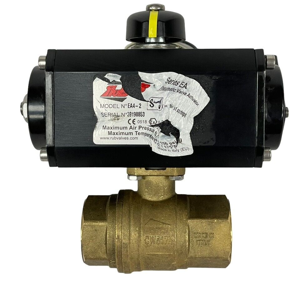 NEW RUB 1" Ball Pneumatic Valve Actuator w/AD1 & Nass Solenoid