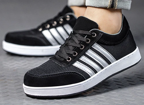 NUOVE SCARPE ANTINFORTUNISTICHE SCARPE DA GINNASTICA PUNTA IN ACCIAIO STIVALI DA LAVORO LEGGERI SCARPE UOMO DONNA - Foto 2 di 32