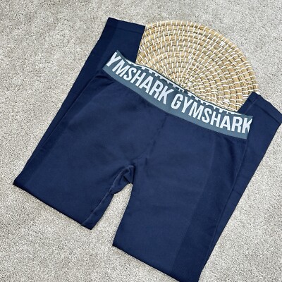 Gymsharks Women s Flex Low Rise Leggings Elastic Waistband in Navy Size M