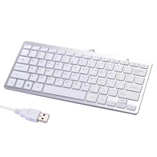 Mini USB Slim Wired 78 Keys Small Super Thin Compact Keyboard for Desktop Laptop