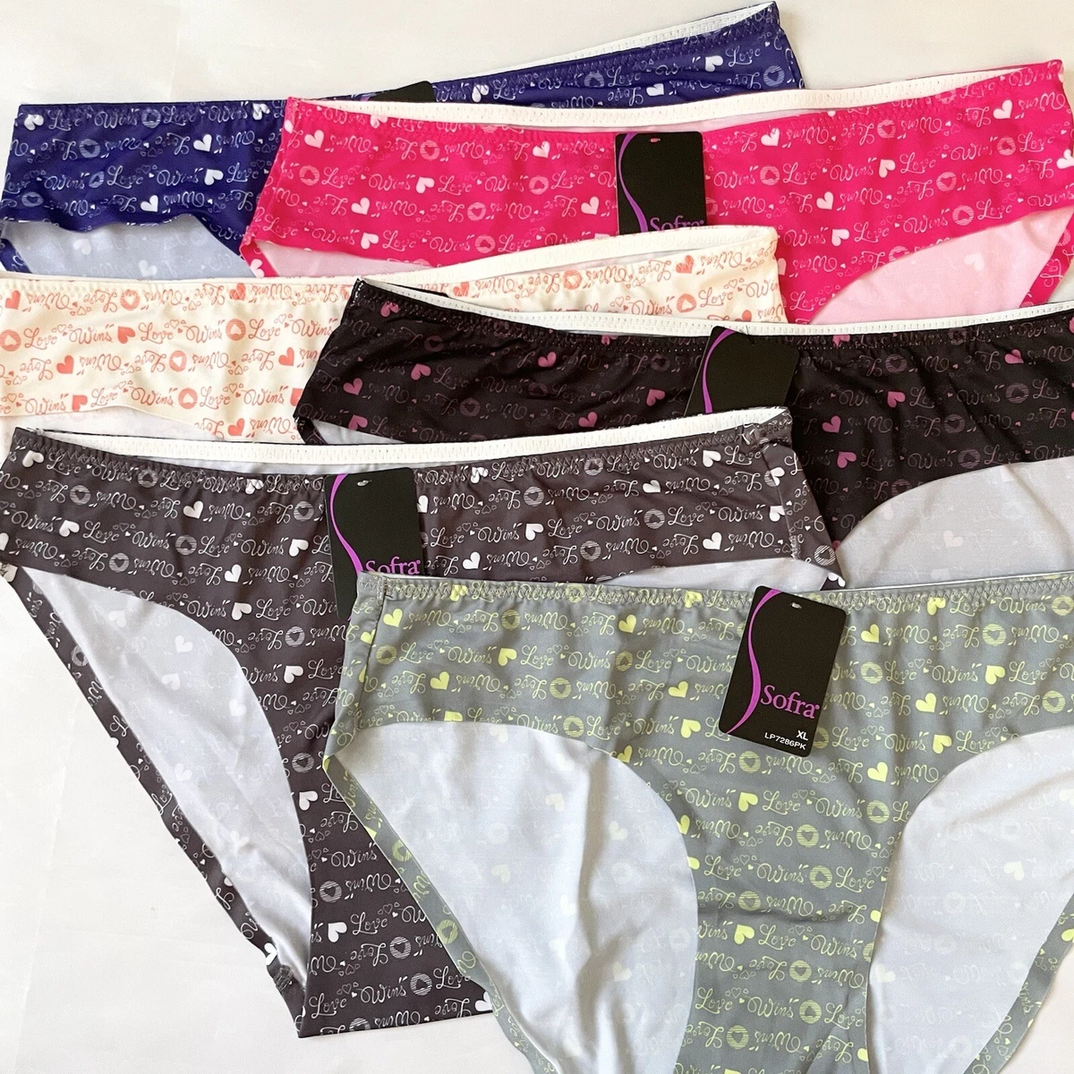 6 pack girls no show Panty line underwear XL