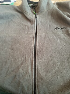 Eastern Mountain Sports EMS Vest Mens MediumGreen Fleece Full Zip Outdoor Hiking