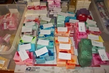 LOT OF 12-HOME-MADE GOATS MILK,SHEA, COCOA, MANGO BUTTER SOAP..U-PICK..4OZ BARS