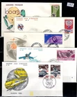 /// MONACO, FRENCH ANDORRA 1988 - 5 FDC - SPACE