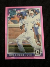 Panini 2018 Donruss Optic Rated Rookie Pink Prizm Amed Rosario #37 Mets MLB Card
