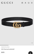 Authentic Gucci GG Marmont Belt Size 44 Inches, Excellent Condition  
