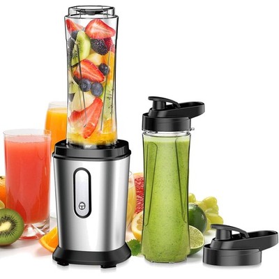 Mixer Smoothie Maker 500W Edelstahl Bpa frei 2x600ml Flaschen