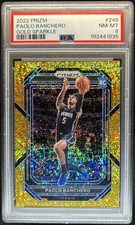 2022-23 Panini Prizm Paolo Banchero Prizm Gold Sparkle RC #/24 Magic PSA 8