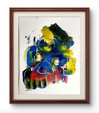 Original Art Zone 5 14x11 Bold Color Modern Abstract Art on Paper